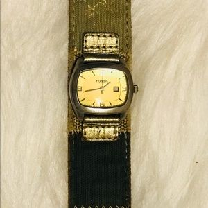 Fossil leather strap watch